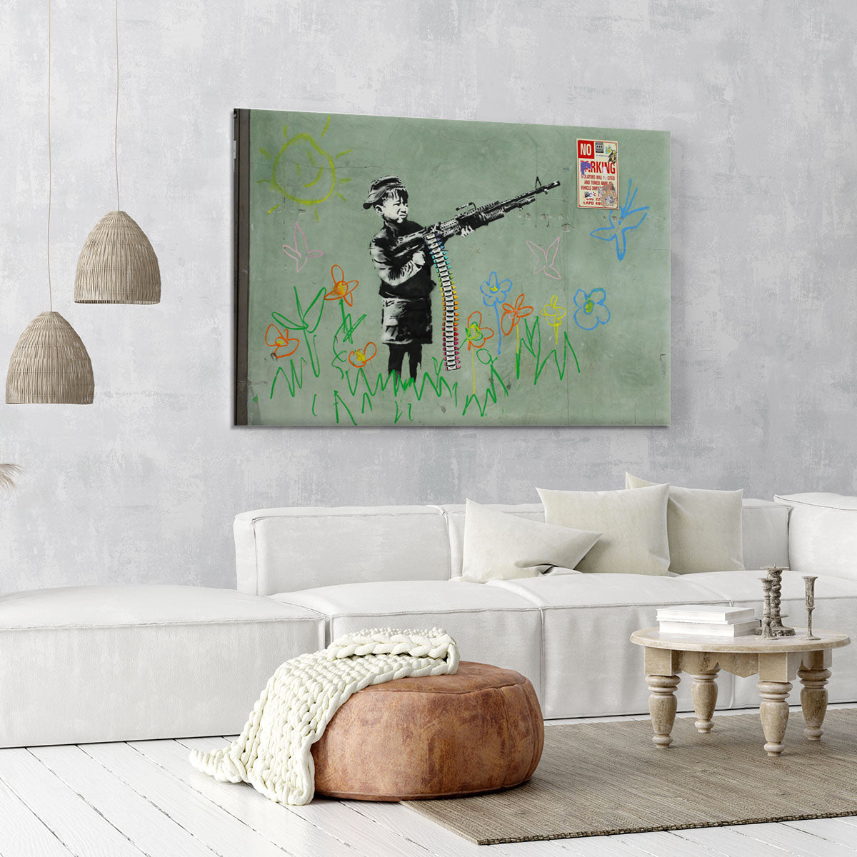 Banksy Crayon Child Soldier Canvas Print or Poster - Canvas Art Rocks - 6