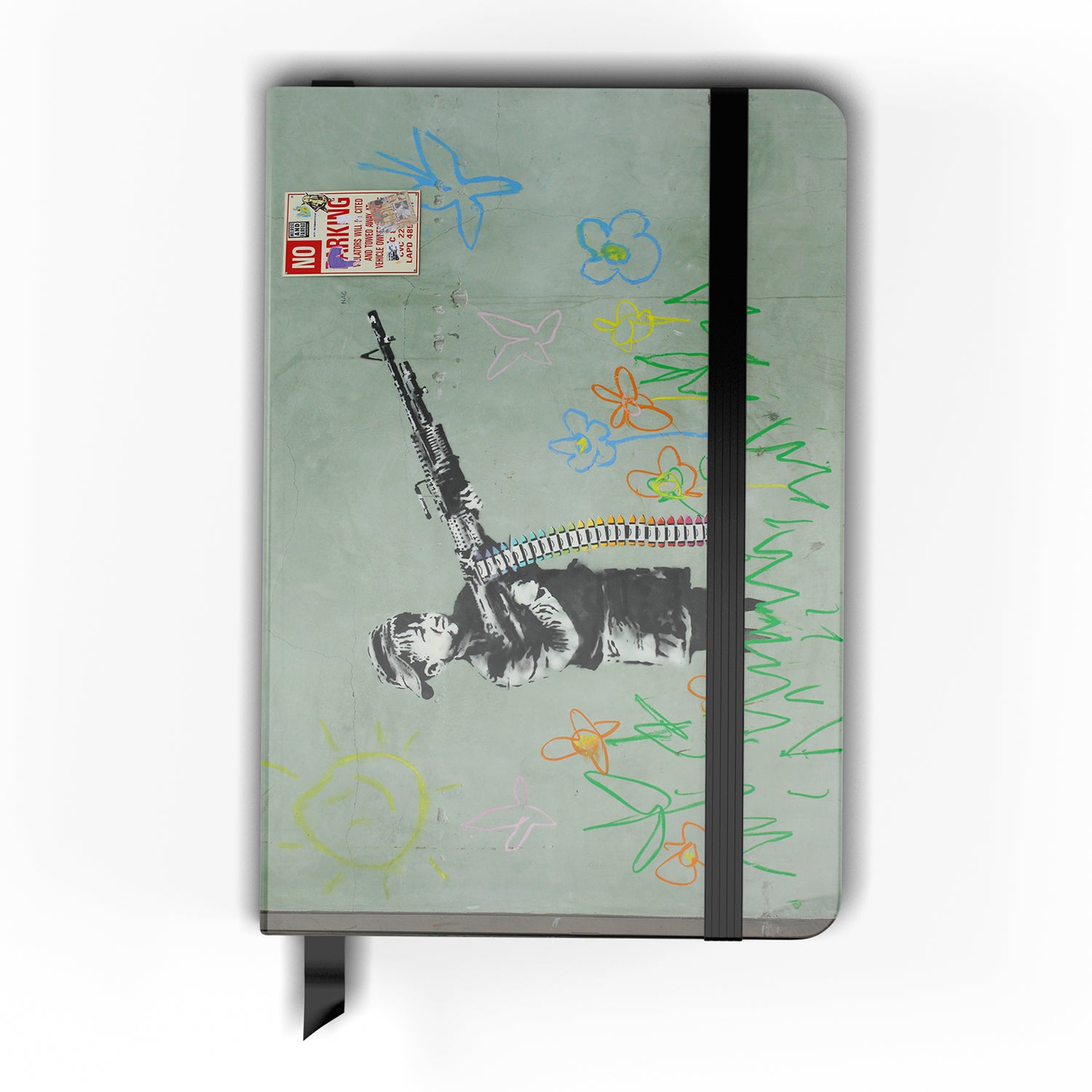 Banksy Crayon Child Soldier Notebook