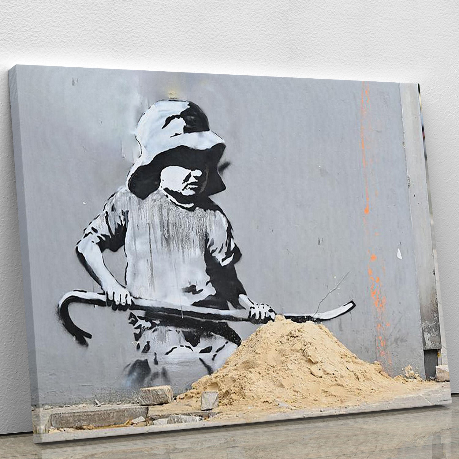 Banksy Crowbar Girl Canvas Print or Poster - Canvas Art Rocks - 1