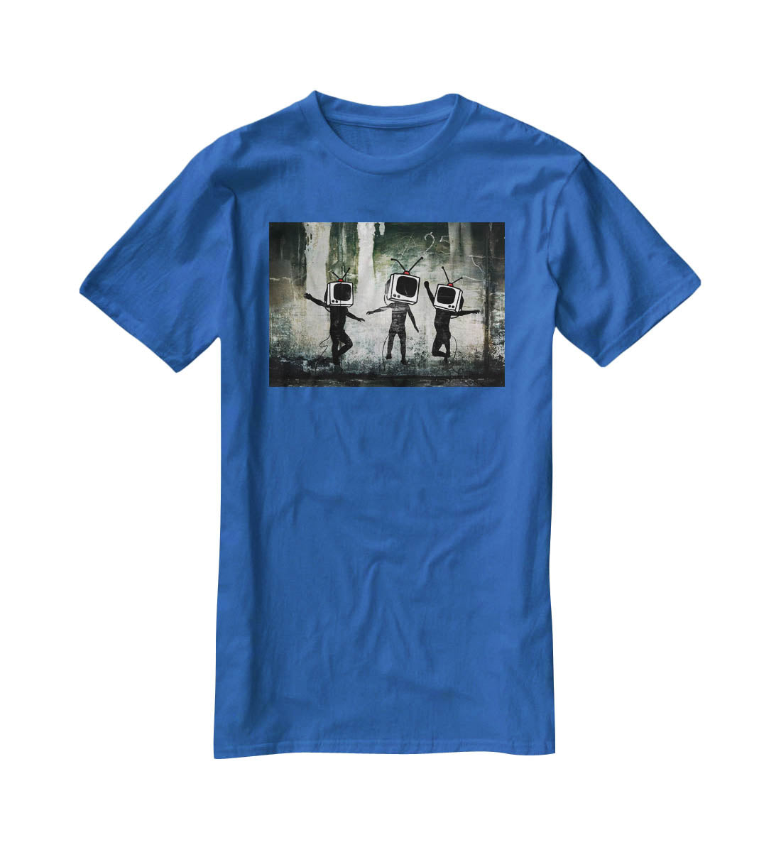 Banksy Dancing TV Heads T-Shirt - Canvas Art Rocks - 2