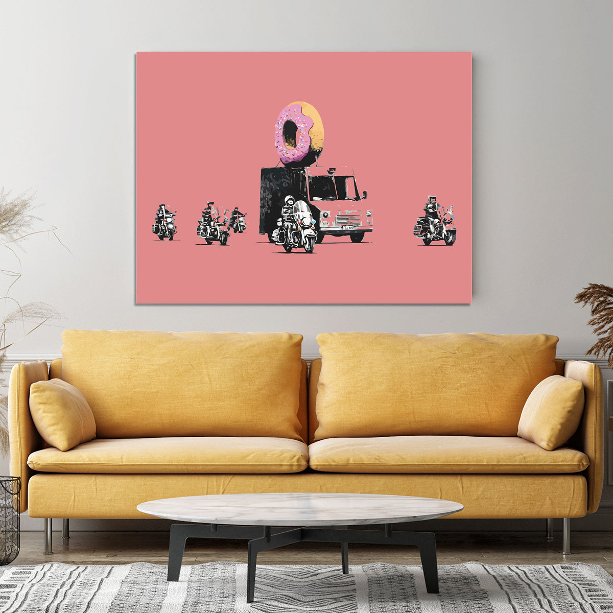 Banksy Doughnut Police Red Canvas Print or Poster - Canvas Art Rocks - 4