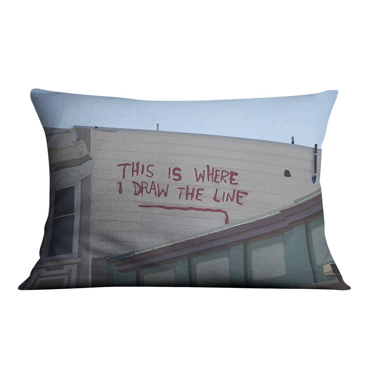 Banksy Draw The Line Cushion