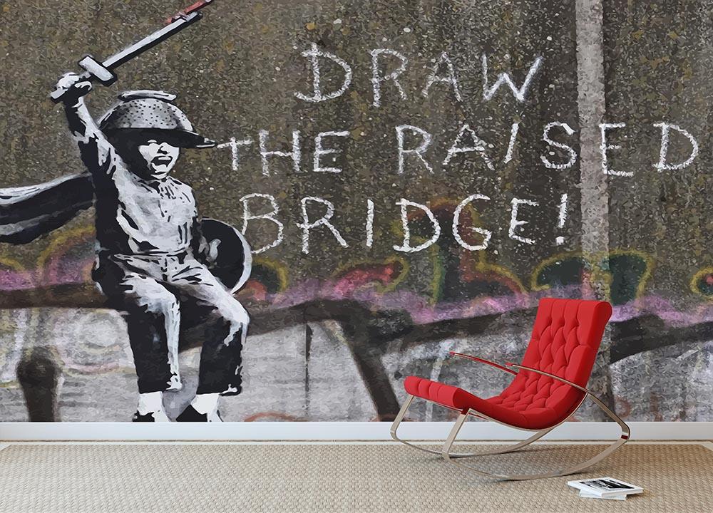 Banksy Draw The Raised Bridge Wall Mural Wallpaper - Canvas Art Rocks - 2