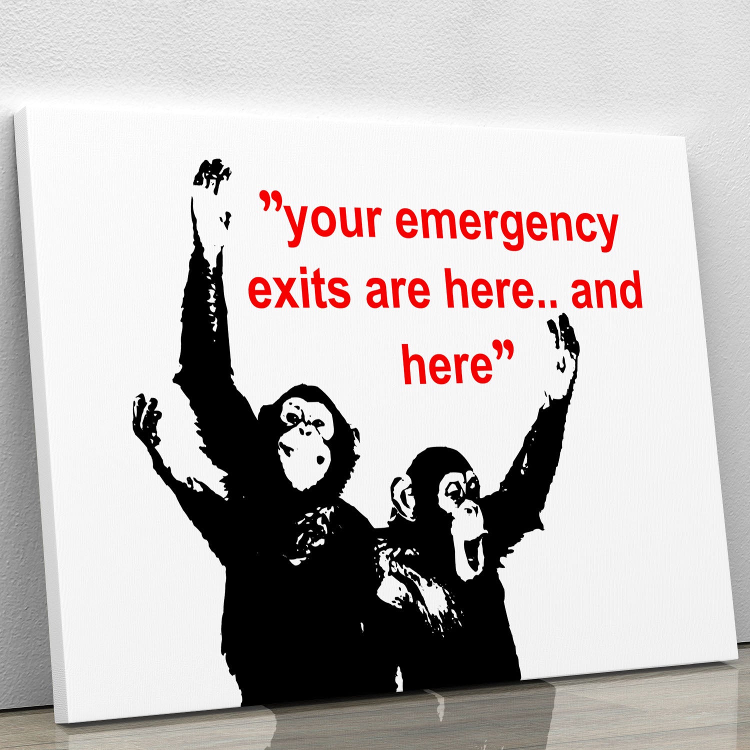 Banksy Emergency Exits Canvas Print or Poster - Canvas Art Rocks - 1