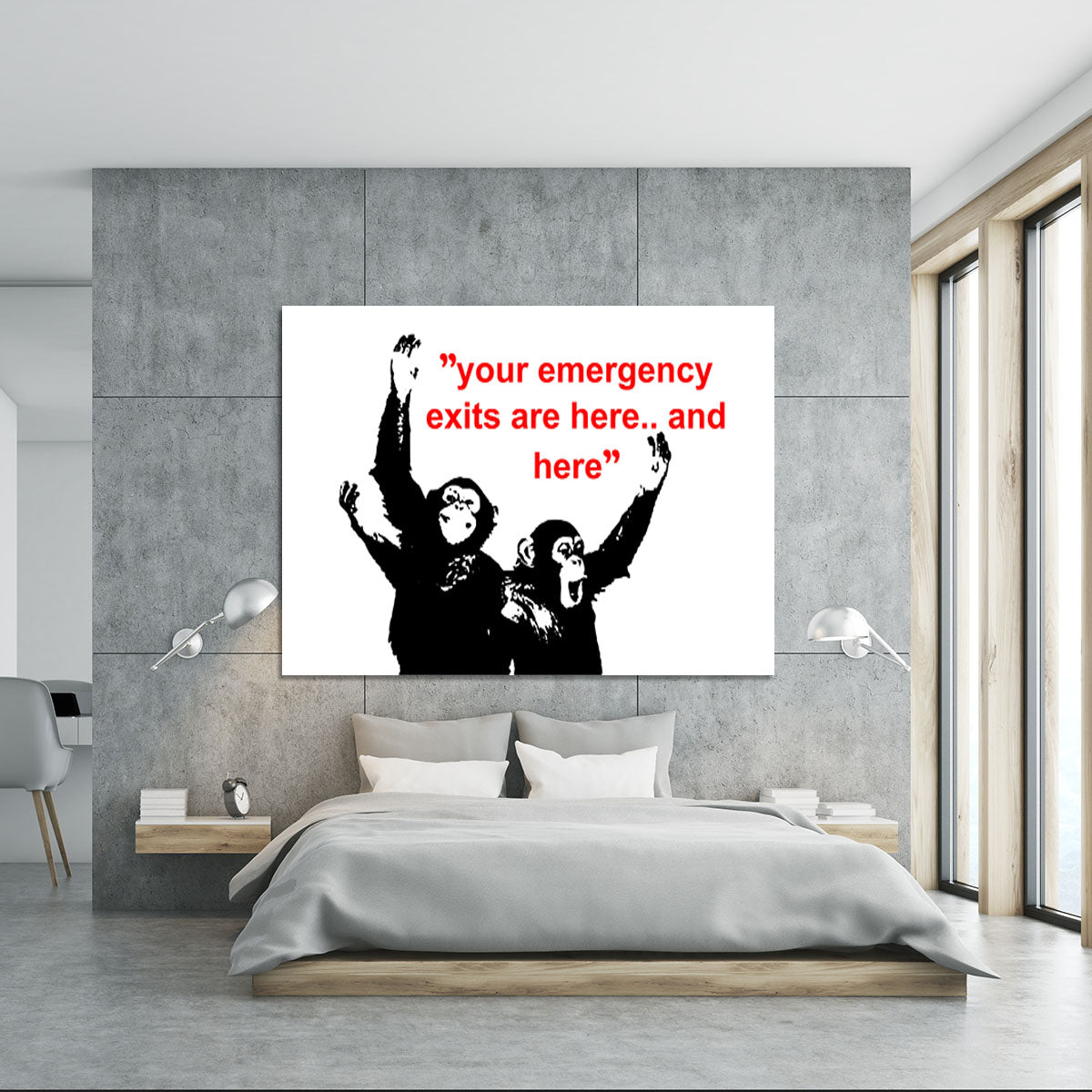 Banksy Emergency Exits Canvas Print or Poster - Canvas Art Rocks - 5