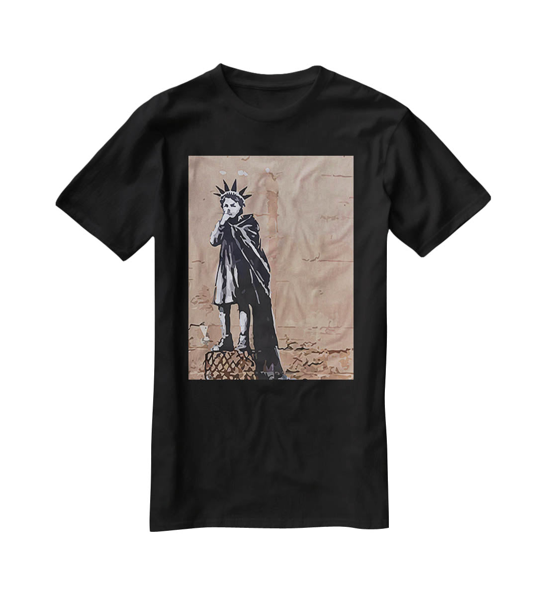 Banksy Empire State Kid T-Shirt - Canvas Art Rocks - 1