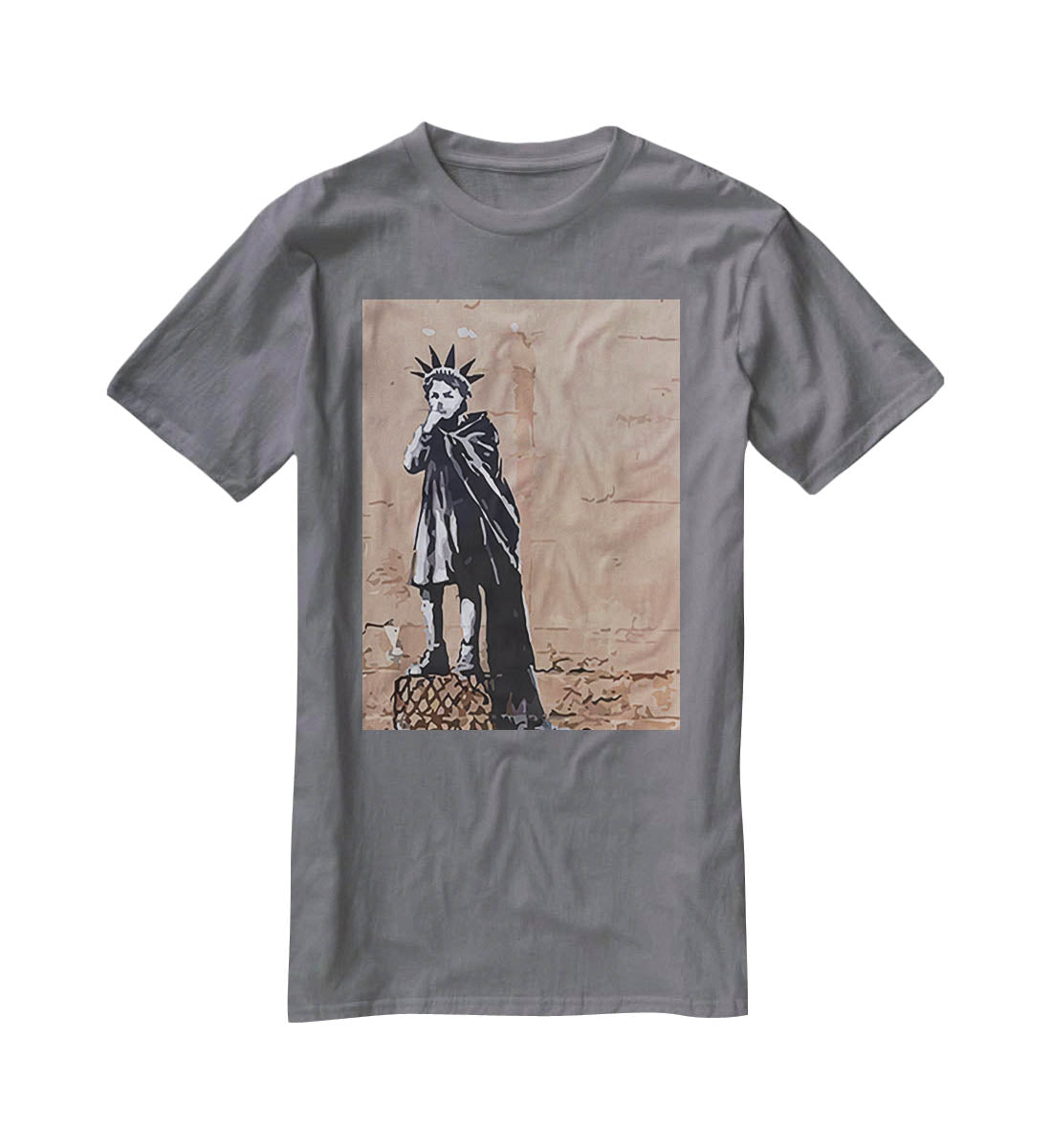 Banksy Empire State Kid T-Shirt - Canvas Art Rocks - 3