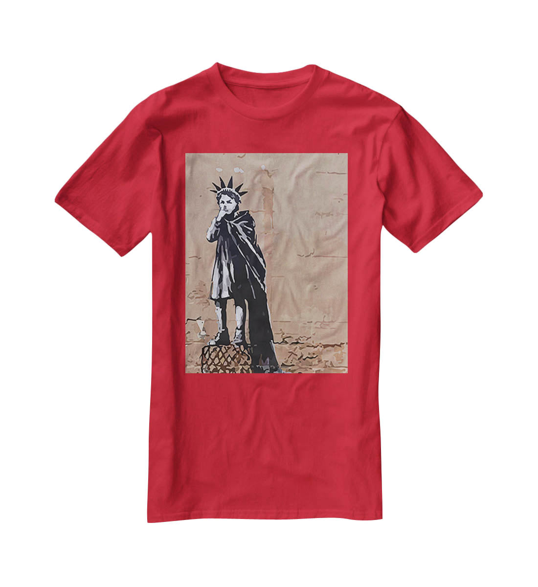 Banksy Empire State Kid T-Shirt - Canvas Art Rocks - 4
