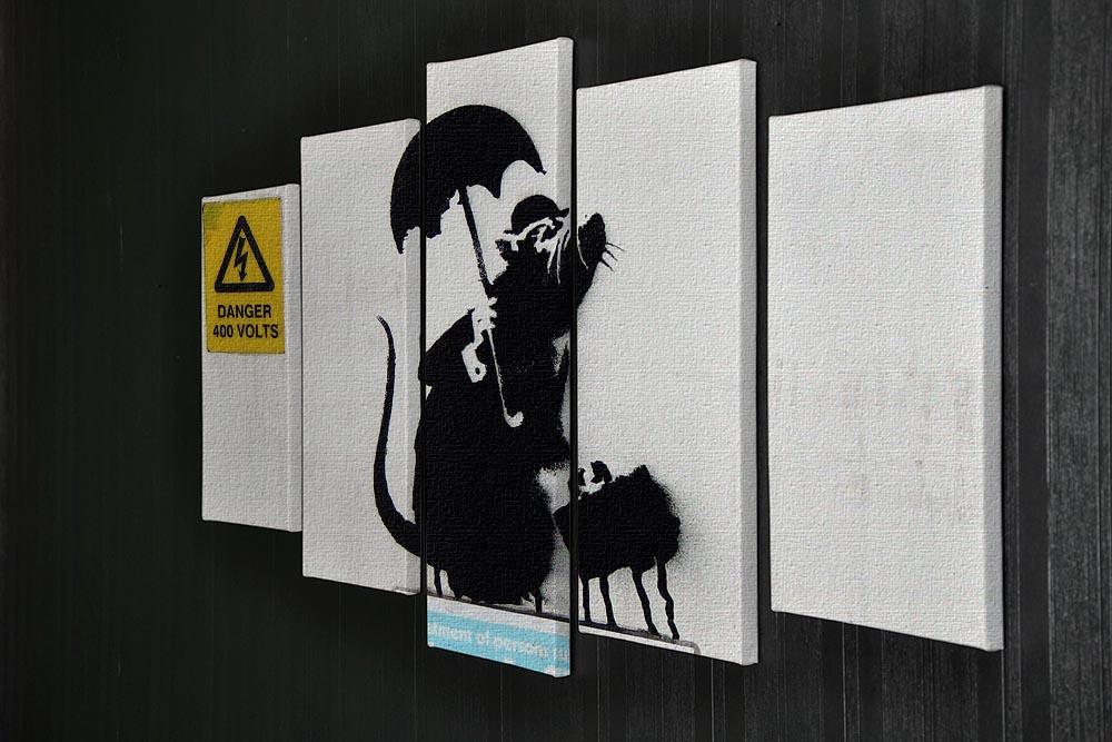 Banksy English Rat 5 Split Panel Canvas - Canvas Art Rocks - 2
