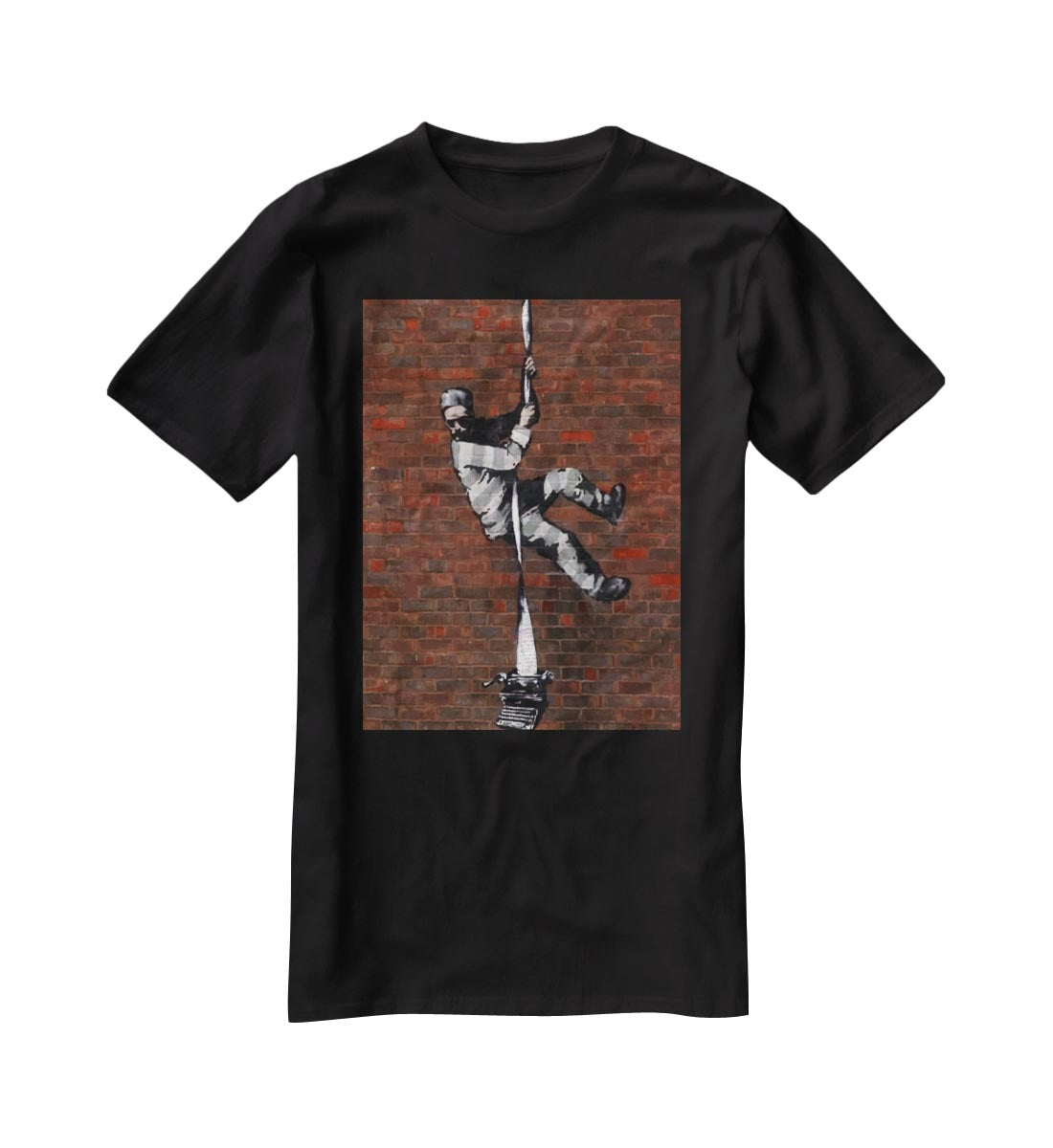 Banksy Escaping Prisoner T-Shirt - Canvas Art Rocks - 1