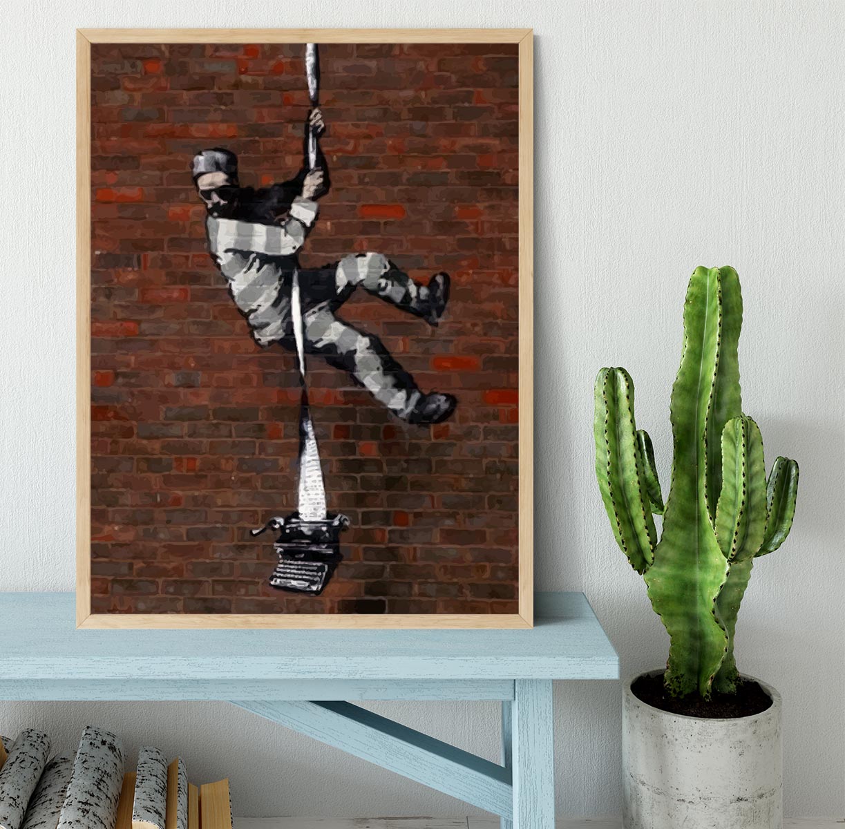 Banksy Escaping Prisoner Framed Print - Canvas Art Rocks - 4