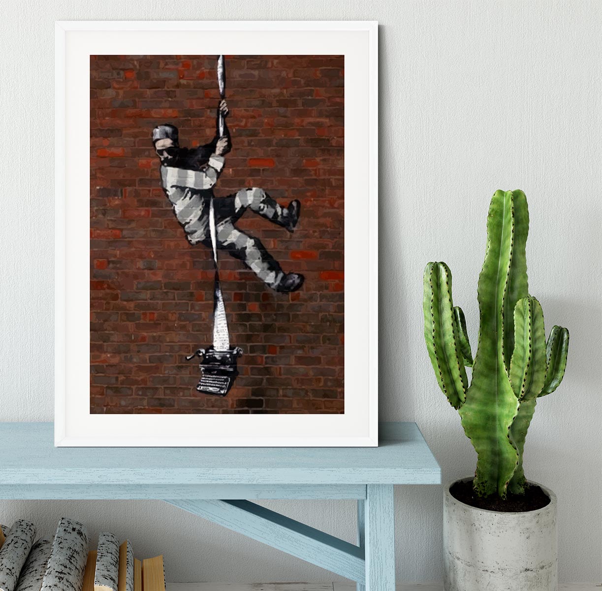 Banksy Escaping Prisoner Framed Print - Canvas Art Rocks - 5