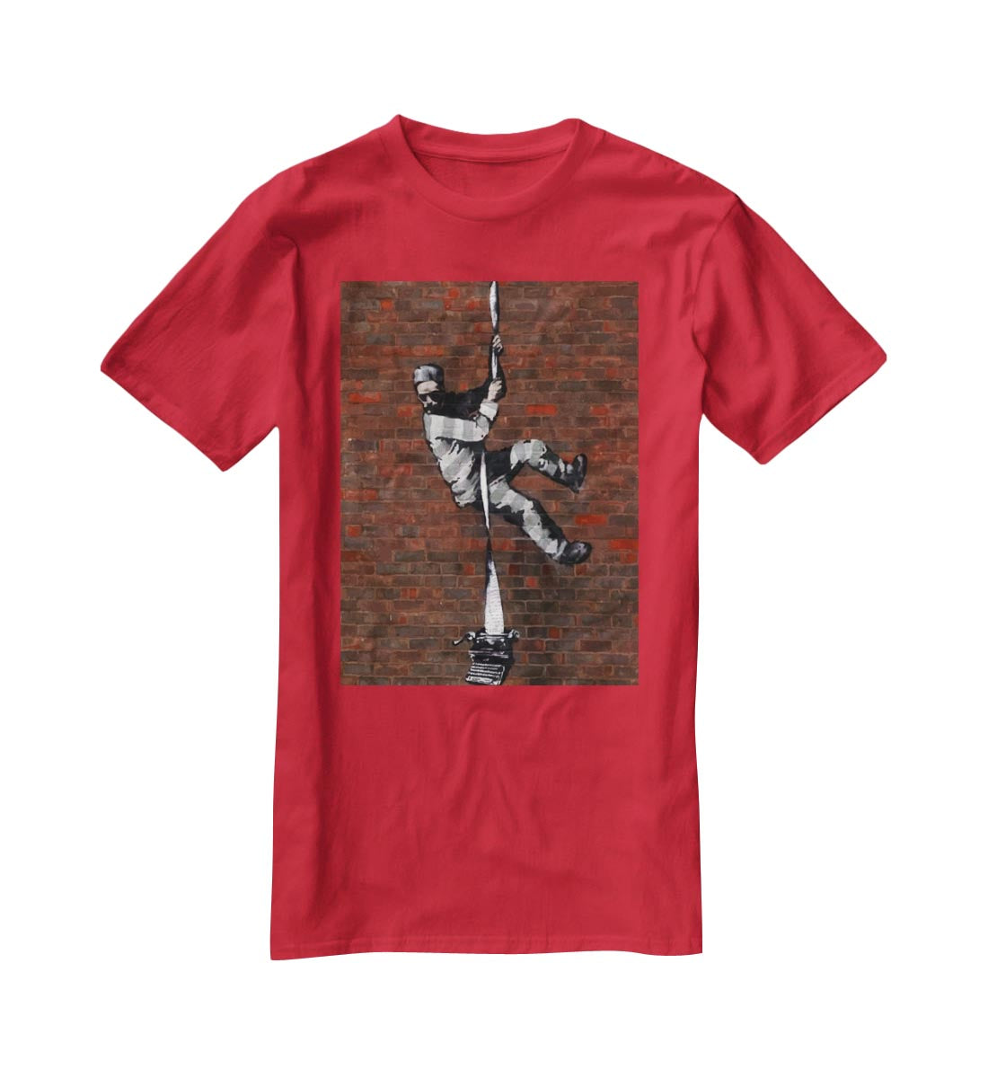 Banksy Escaping Prisoner T-Shirt - Canvas Art Rocks - 4