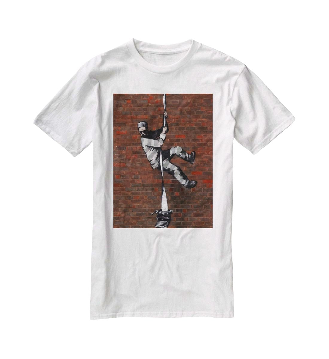 Banksy Escaping Prisoner T-Shirt - Canvas Art Rocks - 5