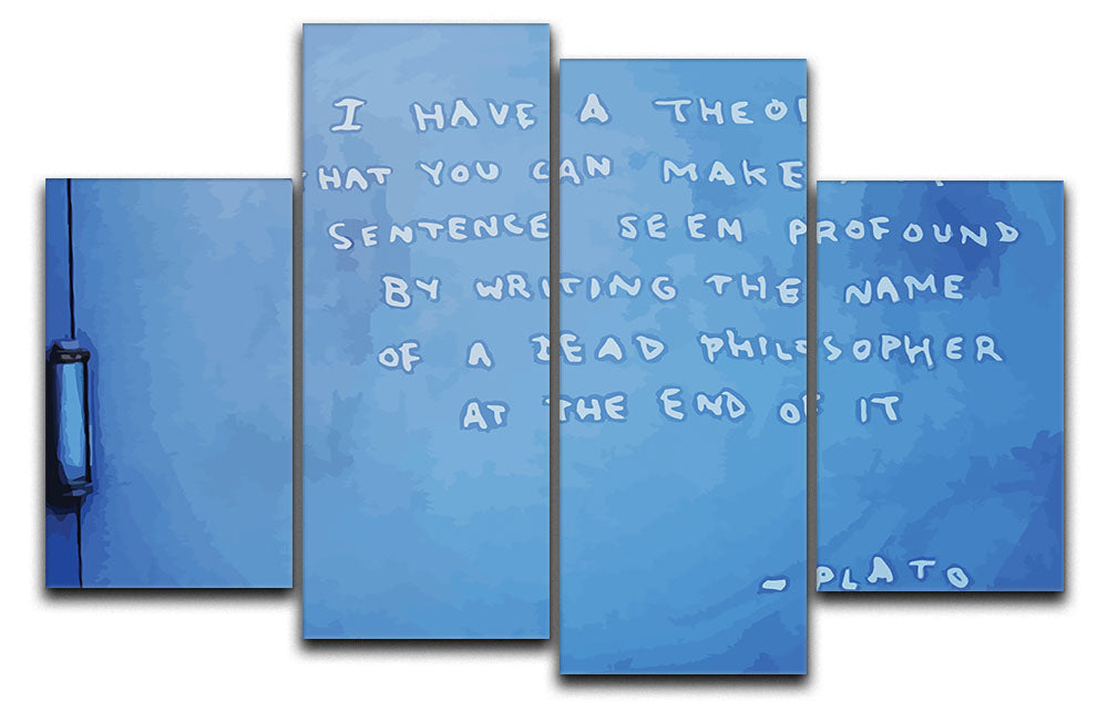 Banksy Fake Plato Quote 4 Split Panel Canvas - Canvas Art Rocks - 1