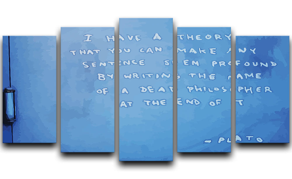 Banksy Fake Plato Quote 5 Split Panel Canvas - Canvas Art Rocks - 1