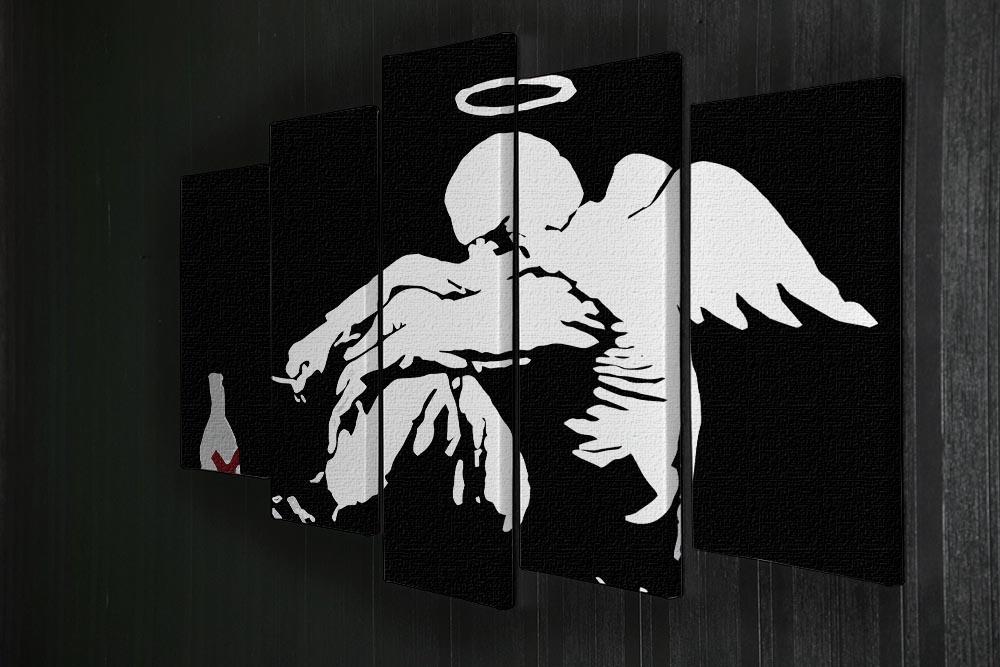 Banksy Fallen Angel 5 Split Panel Canvas - Canvas Art Rocks - 2