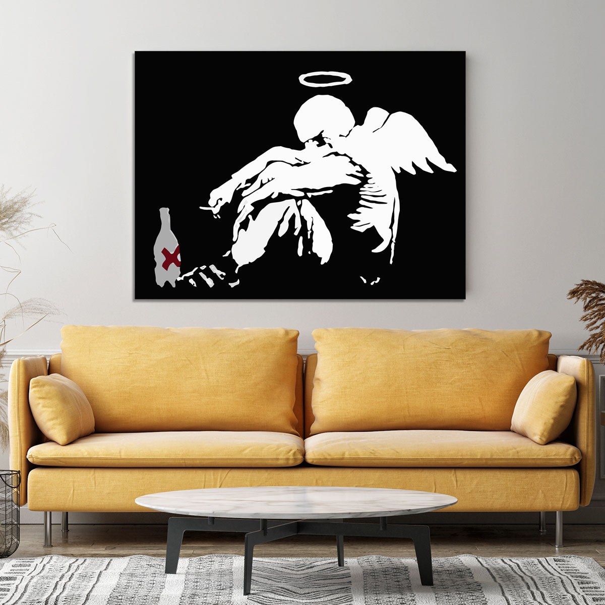 Banksy Fallen Angel Canvas Print or Poster - Canvas Art Rocks - 4