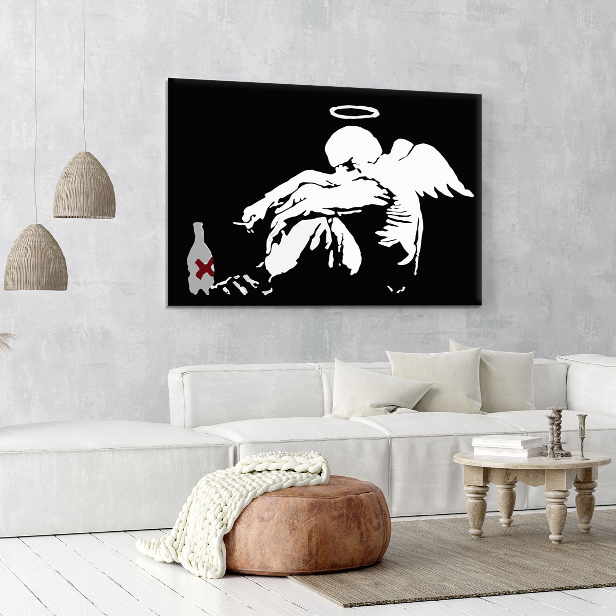 Banksy Fallen Angel Canvas Print or Poster - Canvas Art Rocks - 6