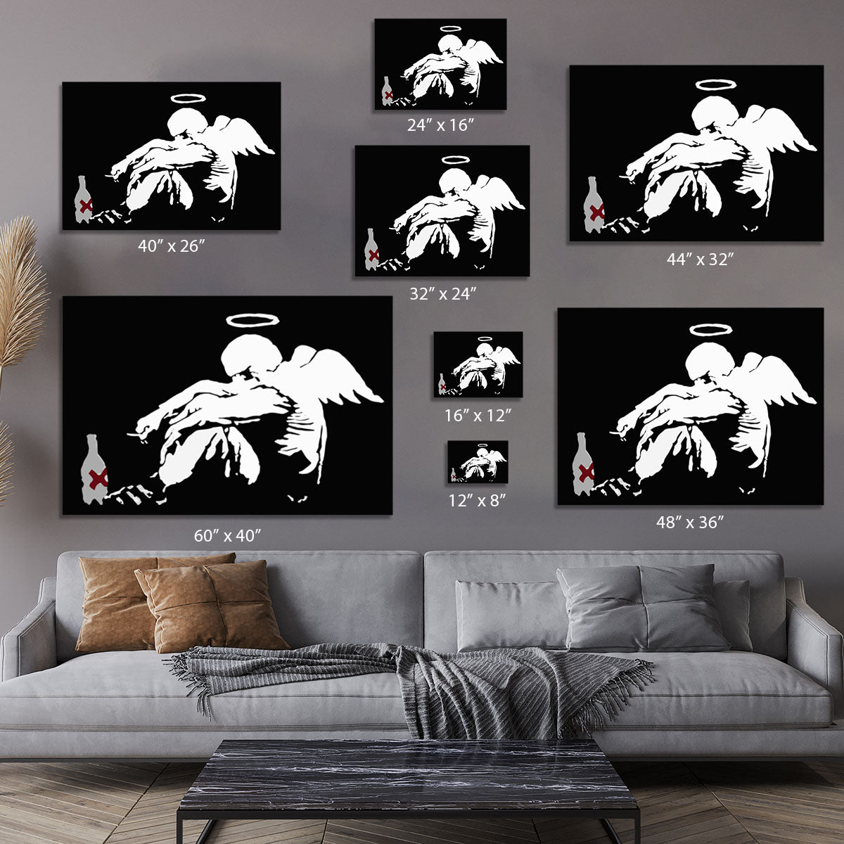 Banksy Fallen Angel Canvas Print or Poster - Canvas Art Rocks - 7