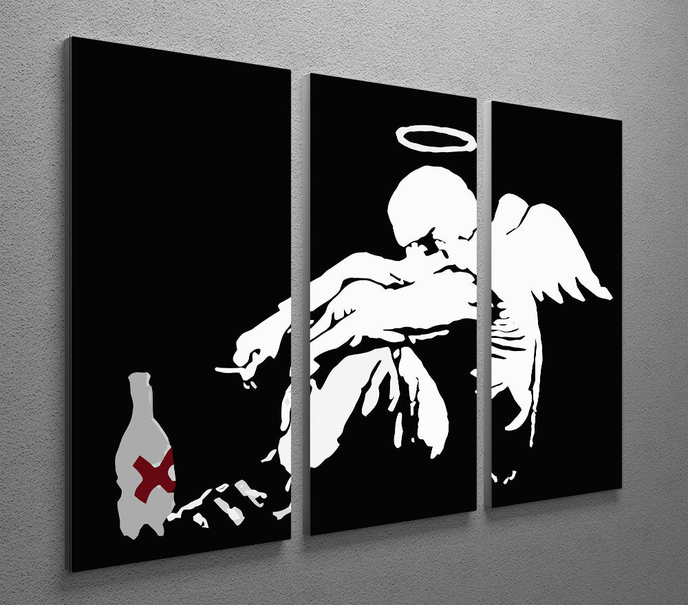 Banksy Fallen Angel 3 Split Canvas Print - Canvas Art Rocks