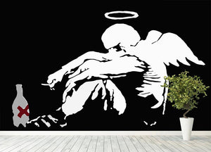 Banksy Fallen Angel Wall Mural Wallpaper - Canvas Art Rocks - 4