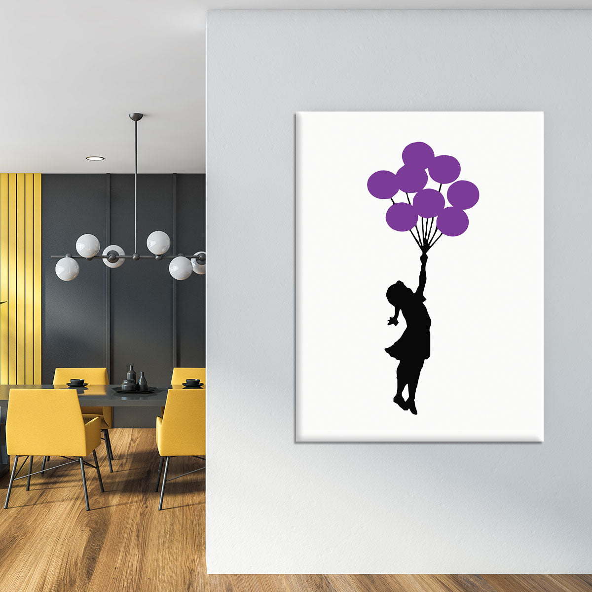 Banksy Flying Balloon Girl Canvas Print or Poster - Canvas Art Rocks - 4