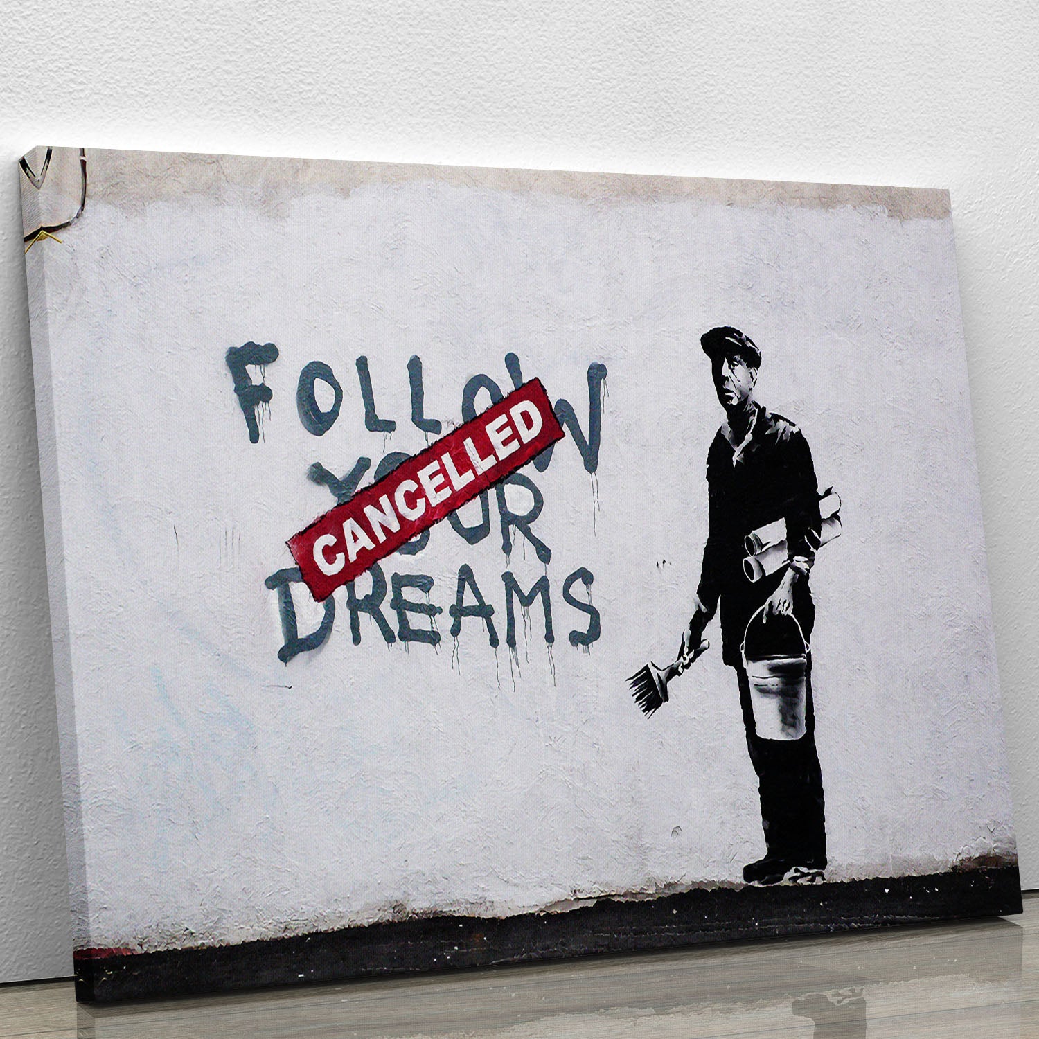 Banksy Follow Your Dreams Canvas Print or Poster - Canvas Art Rocks - 1