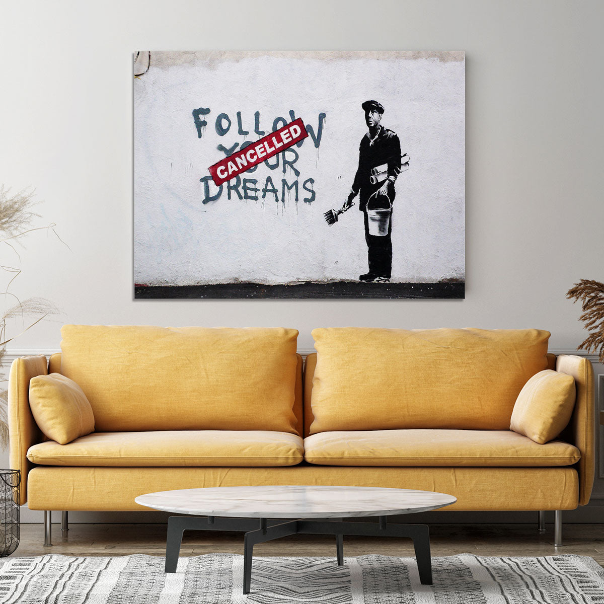 Banksy Follow Your Dreams Canvas Print or Poster - Canvas Art Rocks - 4