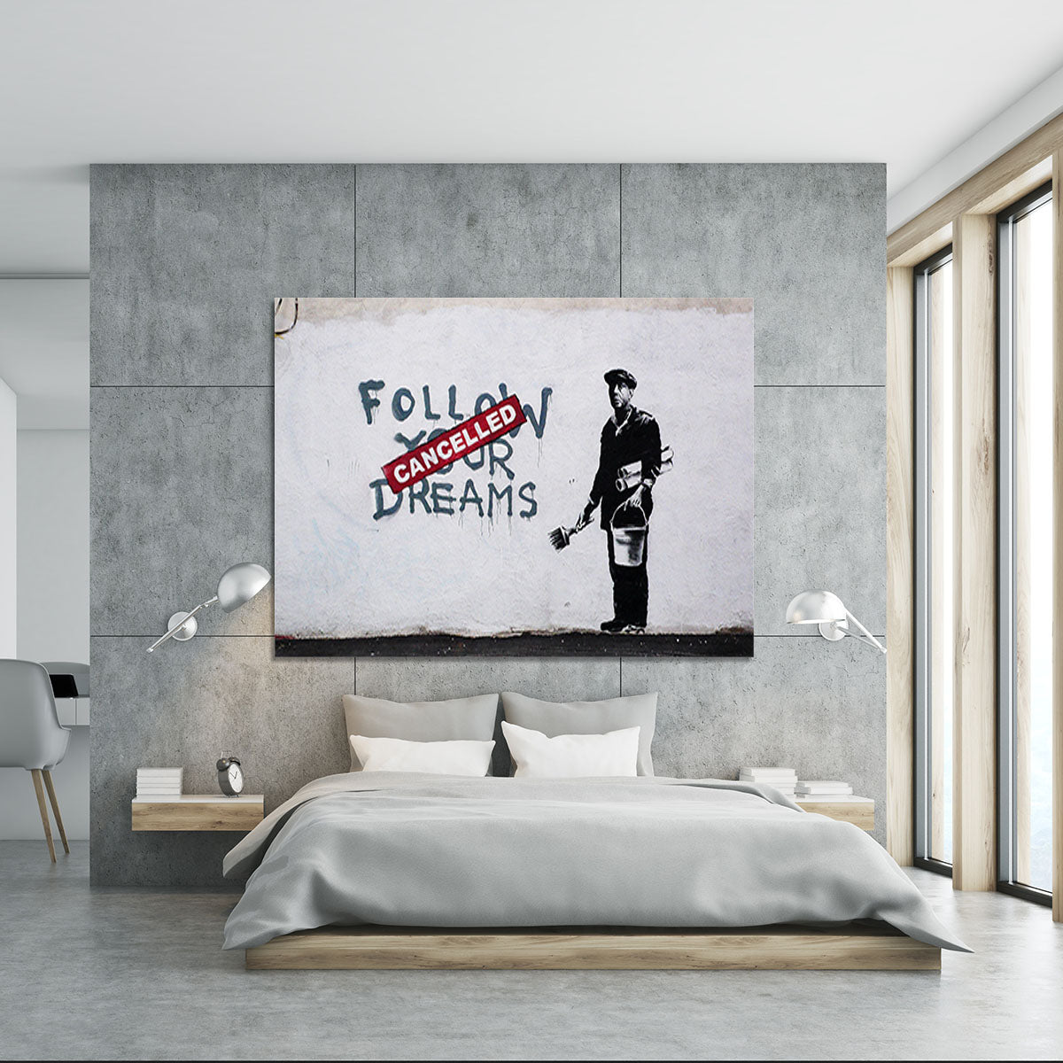Banksy Follow Your Dreams Canvas Print or Poster - Canvas Art Rocks - 5