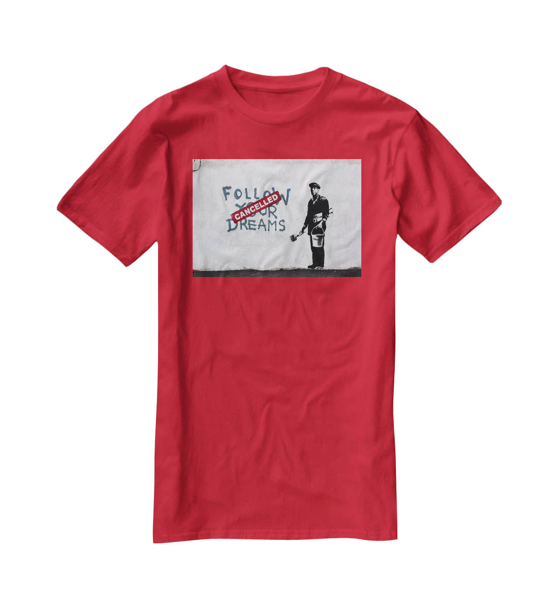 Banksy Follow Your Dreams T-Shirt - Canvas Art Rocks - 4