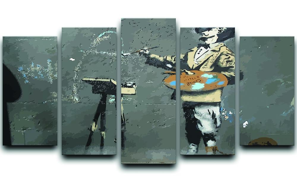 Banksy French Painter 5 Split Panel Canvas  - Canvas Art Rocks - 1