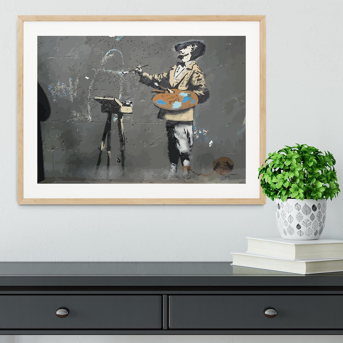 Banksy French Painter Framed Print - Canvas Art Rocks - 3