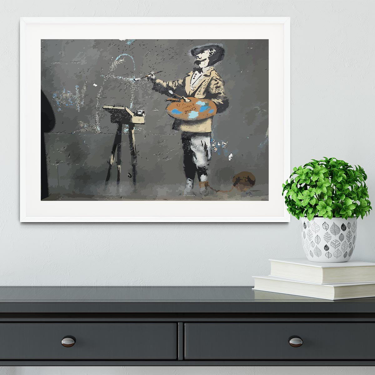 Banksy French Painter Framed Print - Canvas Art Rocks - 5