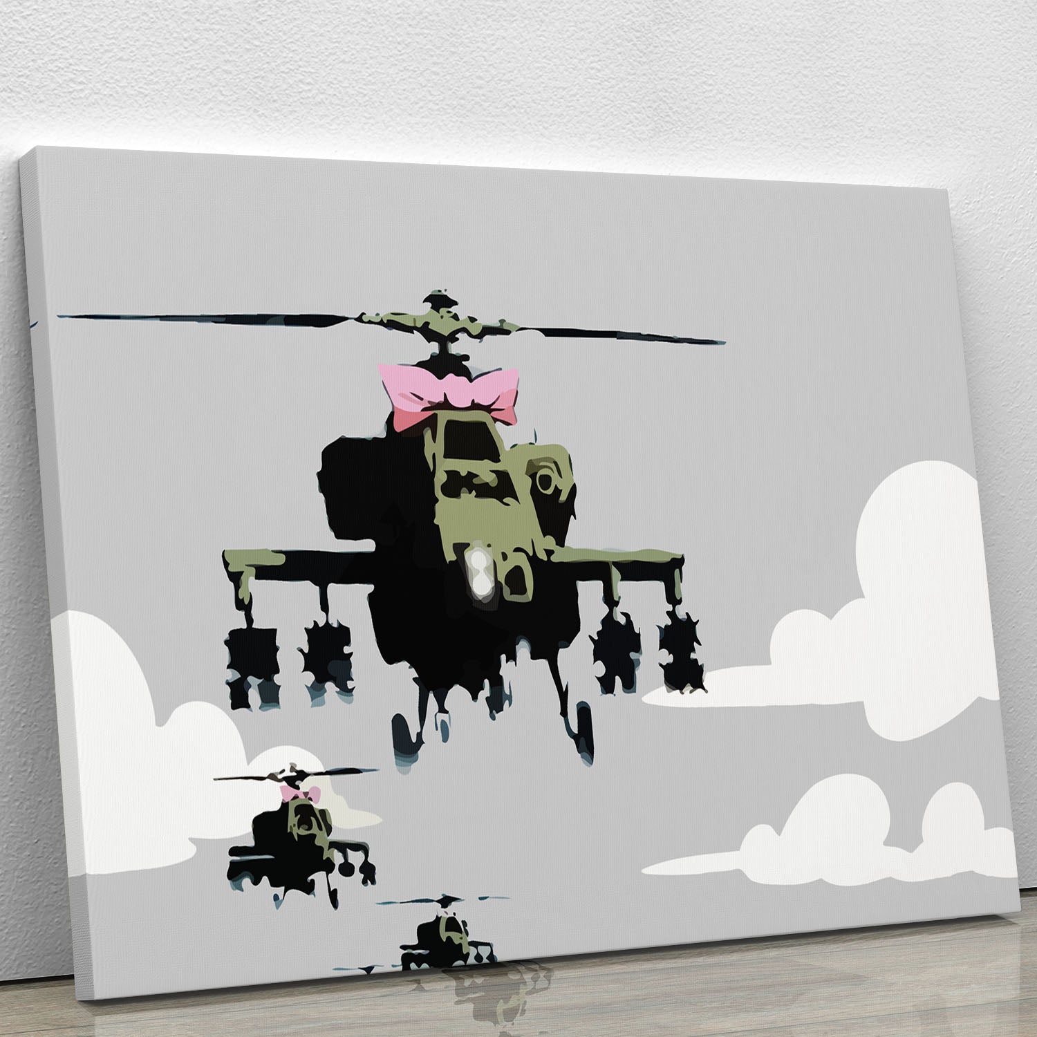 Banksy Friendly Helicopters Canvas Print or Poster - Canvas Art Rocks - 1