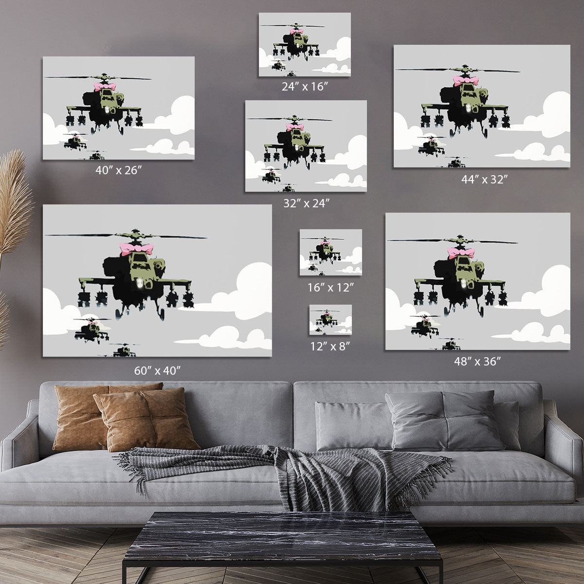 Banksy Friendly Helicopters Canvas Print or Poster - Canvas Art Rocks - 7