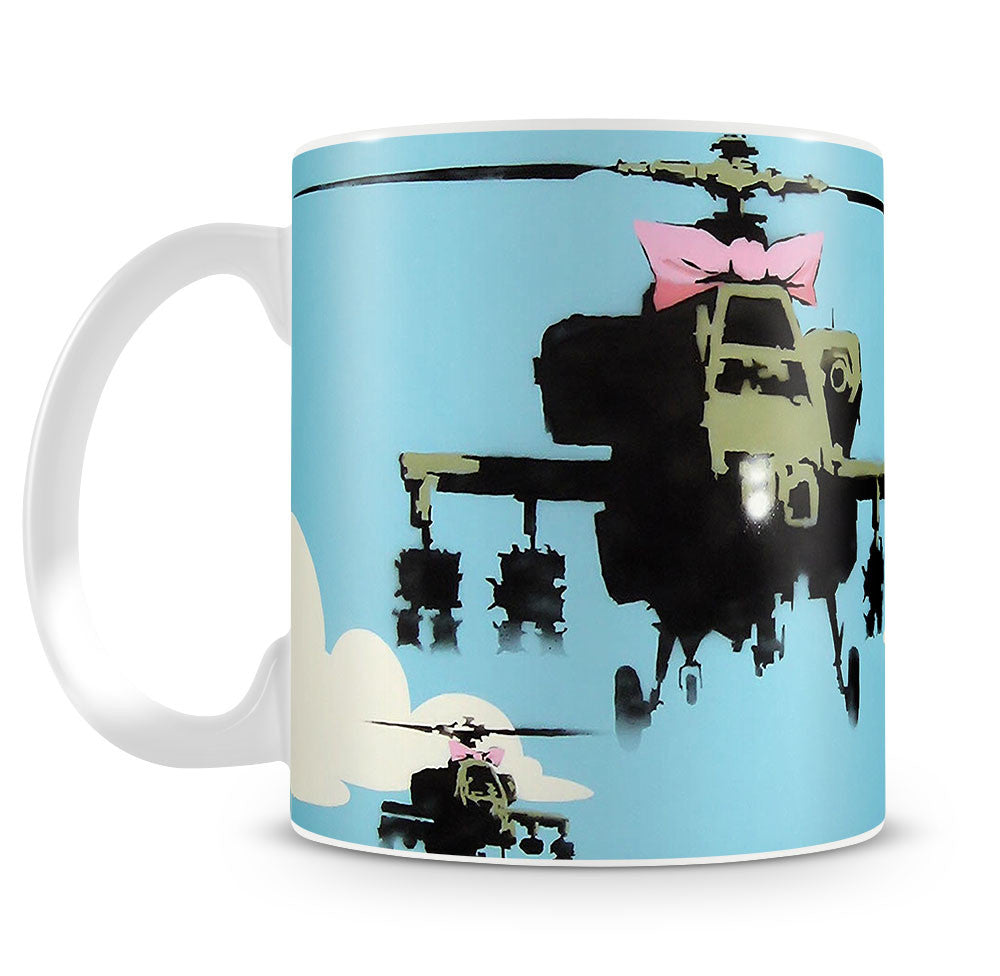 Banksy Friendly Helicopters Mug - Canvas Art Rocks