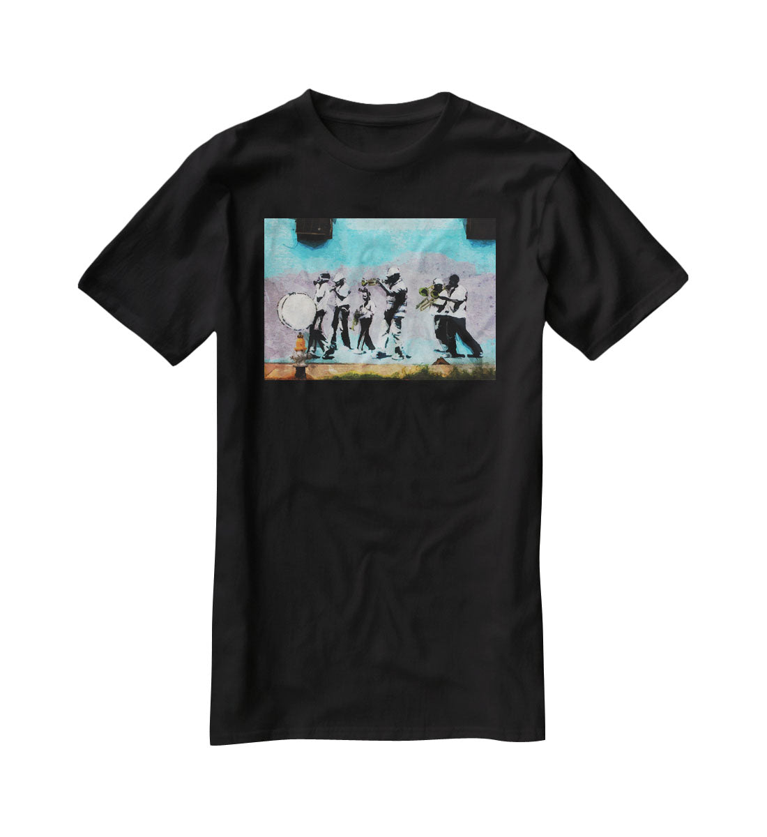 Banksy Gas Mask Marching Band T-Shirt - Canvas Art Rocks - 1