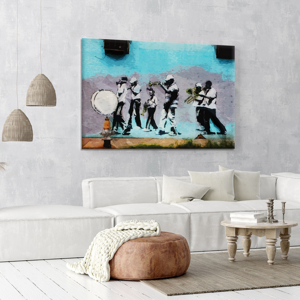 Banksy Gas Mask Marching Band Canvas Print or Poster - Canvas Art Rocks - 6