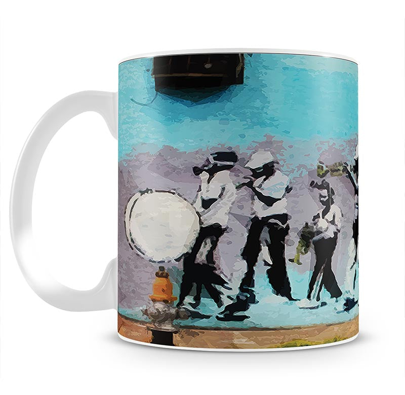 Banksy Gas Mask Marching Band Mug - Canvas Art Rocks - 1