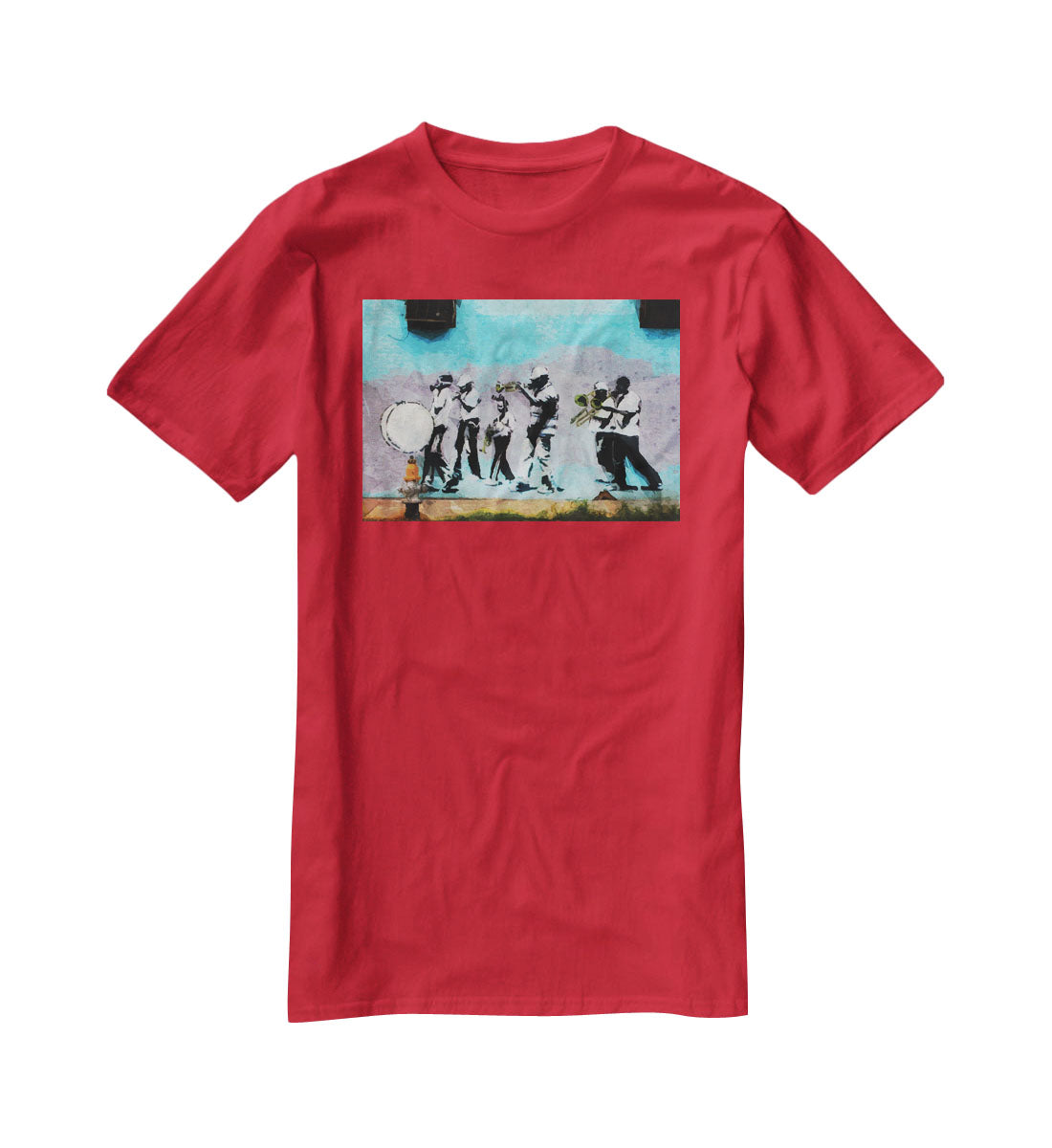 Banksy Gas Mask Marching Band T-Shirt - Canvas Art Rocks - 4
