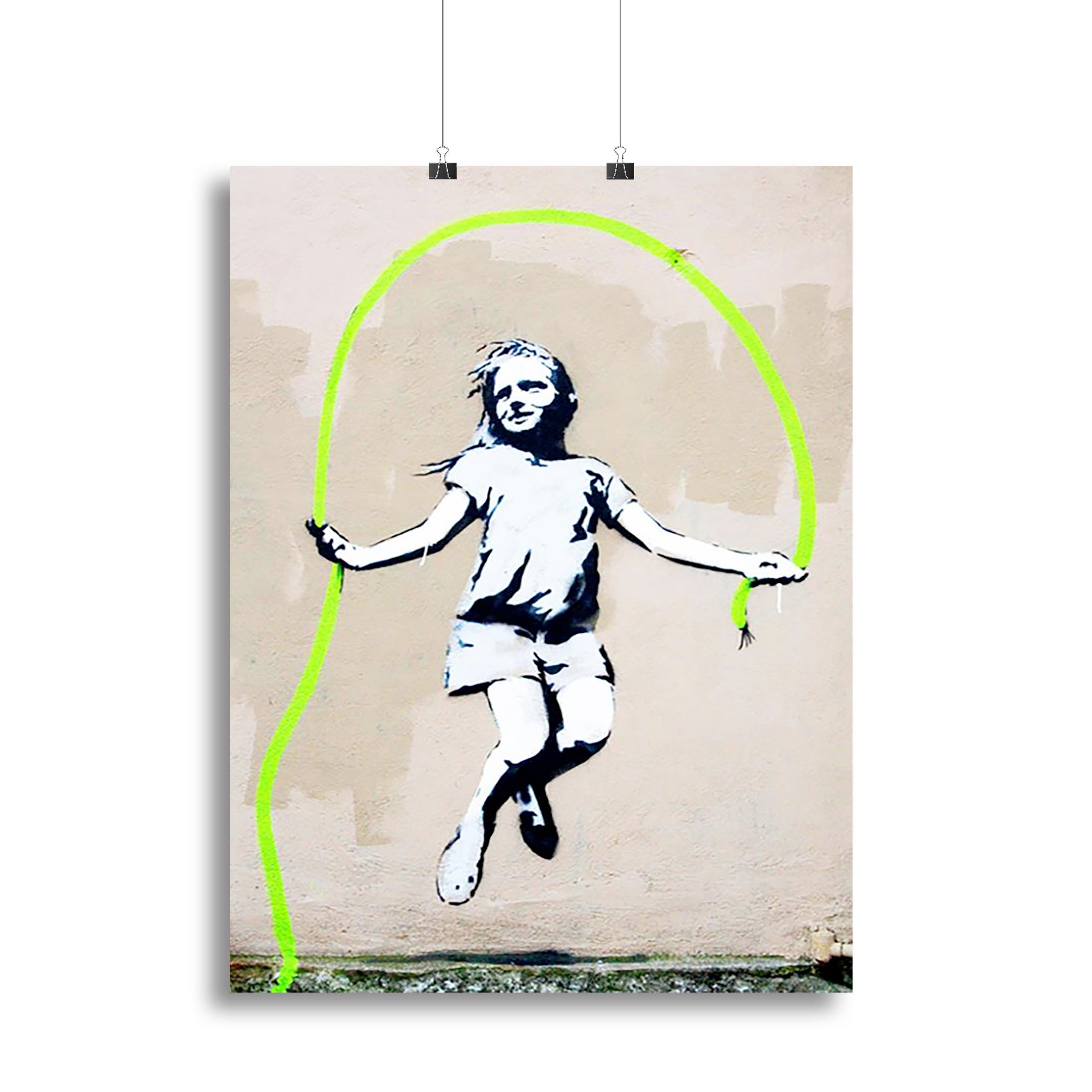 Banksy Girl With Skipping Rope Canvas Print or Poster - Canvas Art Rocks - 2