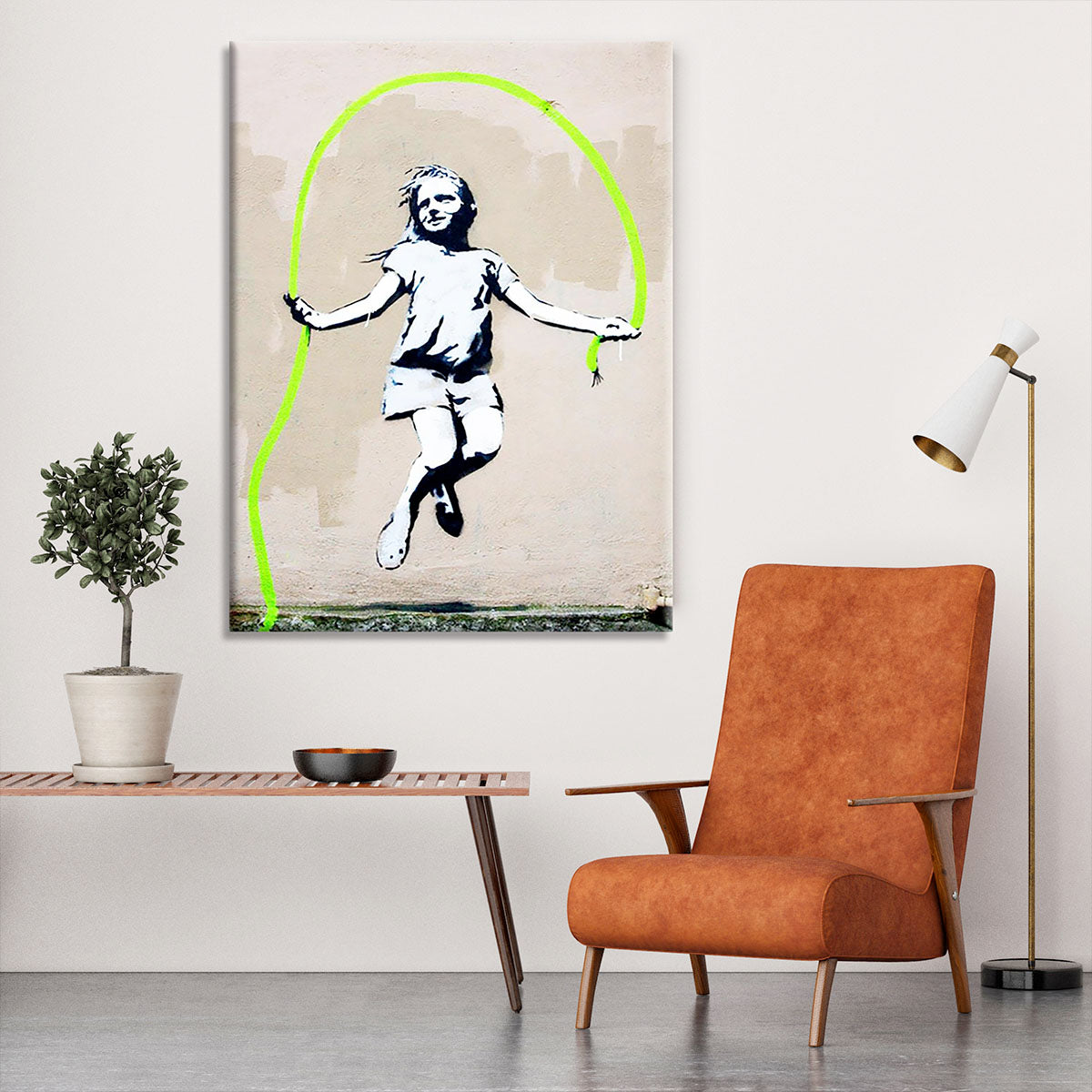 Banksy Girl With Skipping Rope Canvas Print or Poster - Canvas Art Rocks - 6