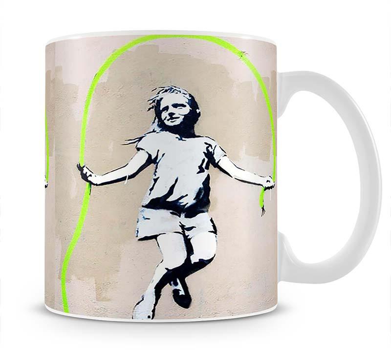 Banksy Girl With Skipping Rope Mug - Canvas Art Rocks - 1