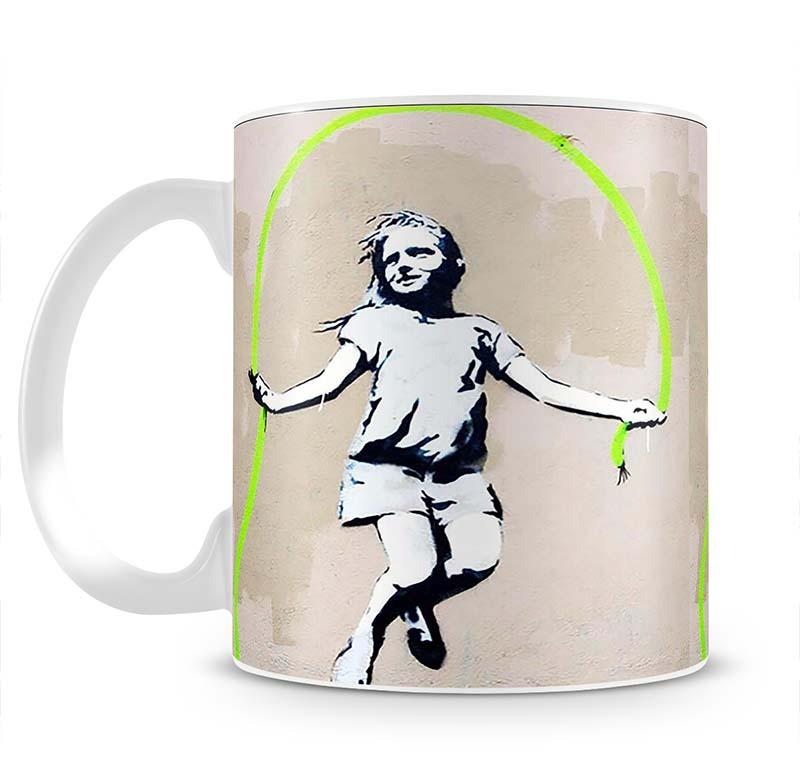 Banksy Girl With Skipping Rope Mug - Canvas Art Rocks - 2