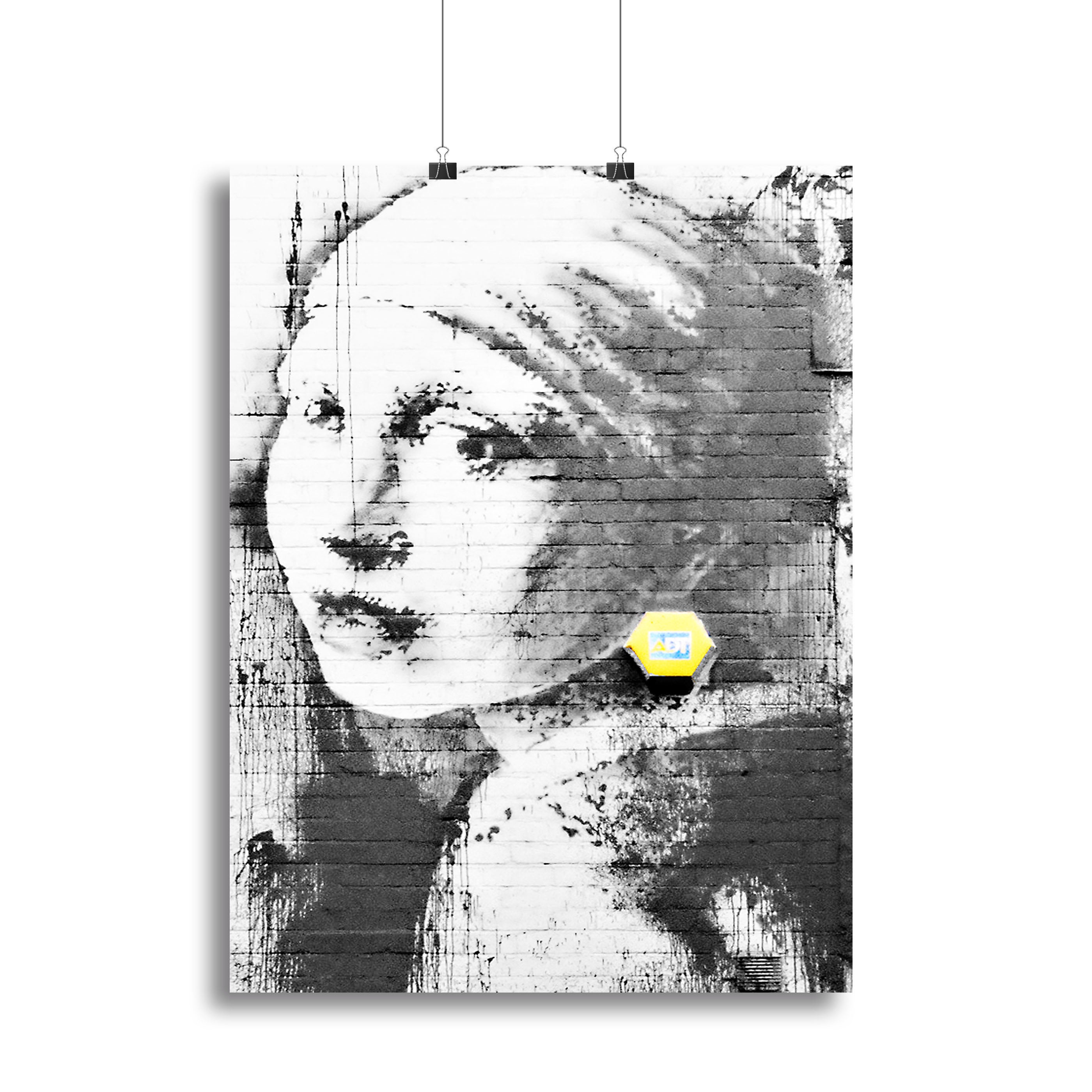 Banksy Girl With a Pierced Eardrum Canvas Print or Poster - Canvas Art Rocks - 2