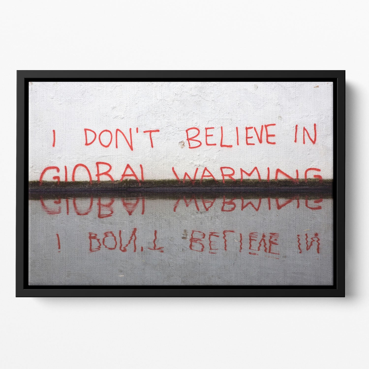 Banksy Global Warming Floating Framed Canvas