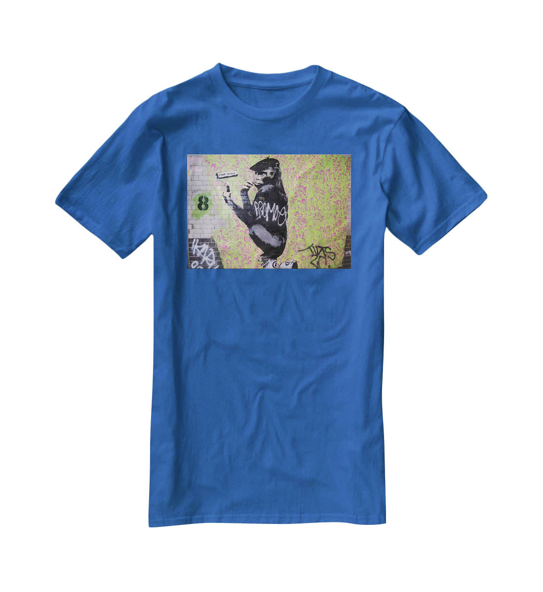 Banksy Gorilla Artist T-Shirt - Canvas Art Rocks - 2