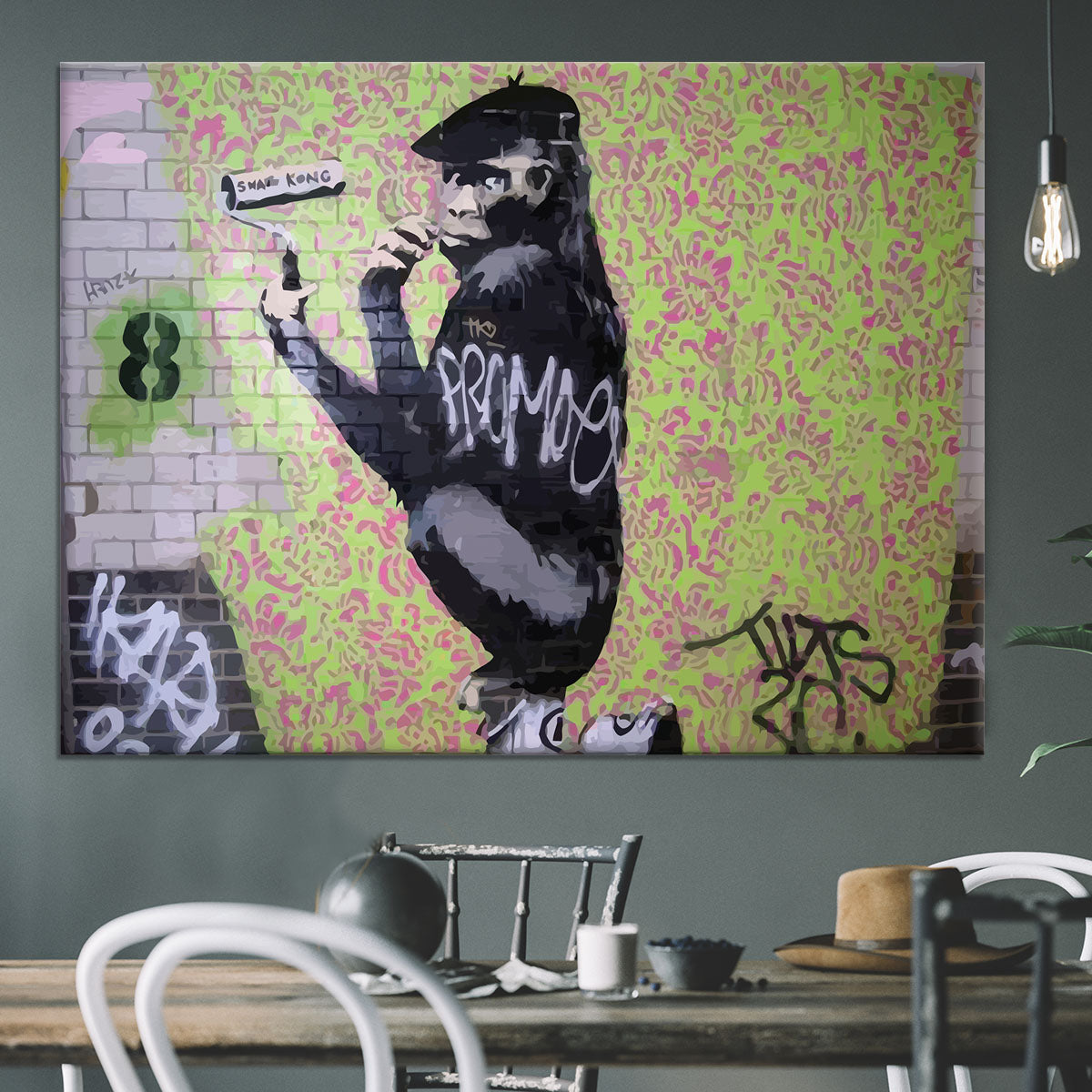 Banksy Gorilla Artist Canvas Print or Poster - Canvas Art Rocks - 3
