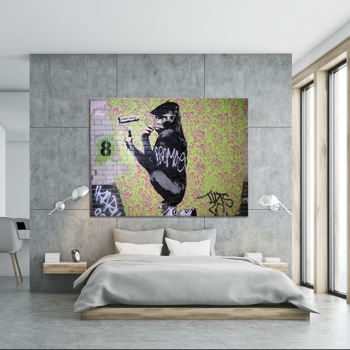 Banksy Gorilla Artist Canvas Print or Poster - Canvas Art Rocks - 5